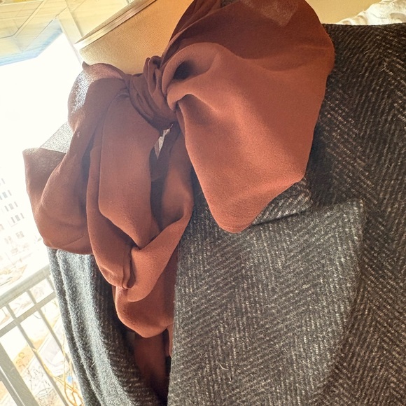 Zara Elegant Gray Belted Coat Combo main image 12